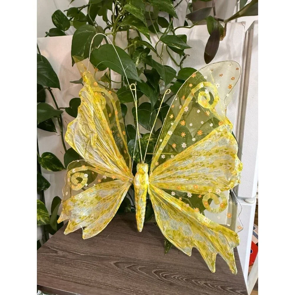 Yellow butterfly made home decor
